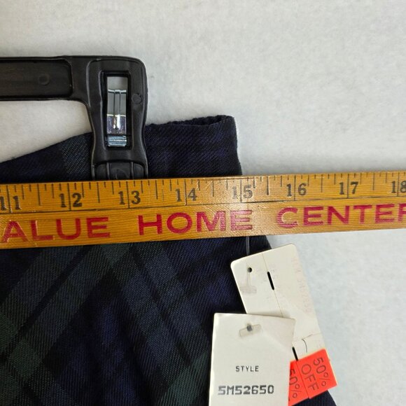 Heirloom Tartan Plaid Large Midi A-Line Wool Blend Skirt Pockets Deadstock USA - Picture 8 of 10